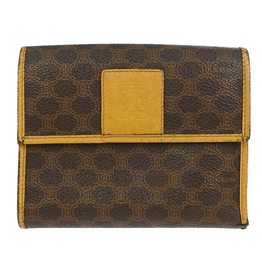 Celine Brown PVC Macadam Wallet 116118
